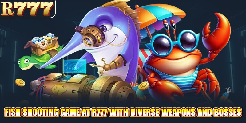 Fish shooting game at R777 with diverse weapons and bosses