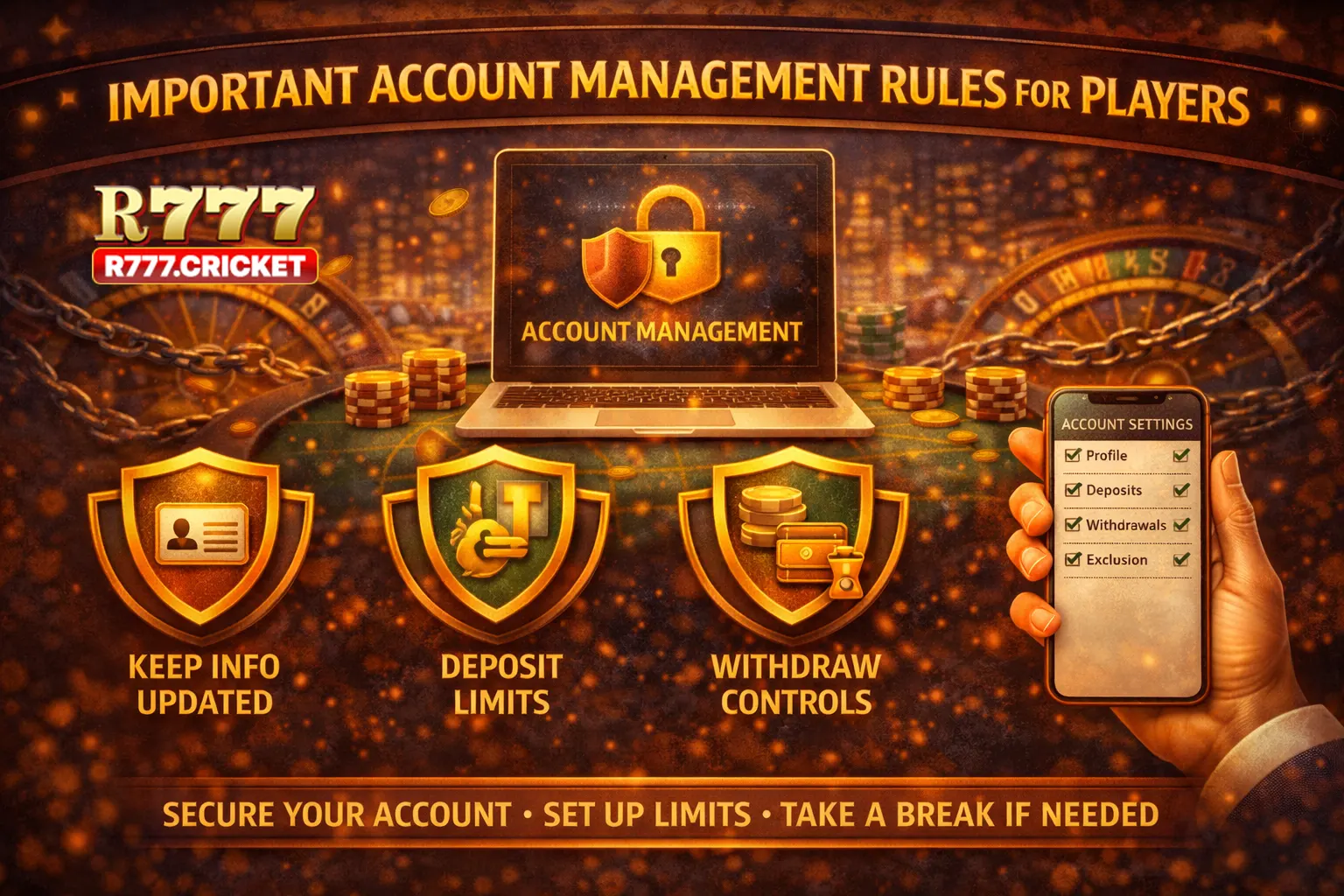 Important account management rules for players
